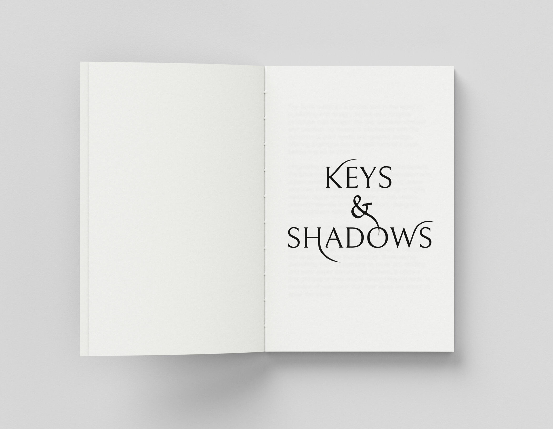 KEYS & SHADOWS title typography